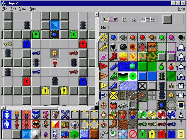I take it that this is the Chip's Challenge II map editor, intergrated with the Chip's Challenge II program.